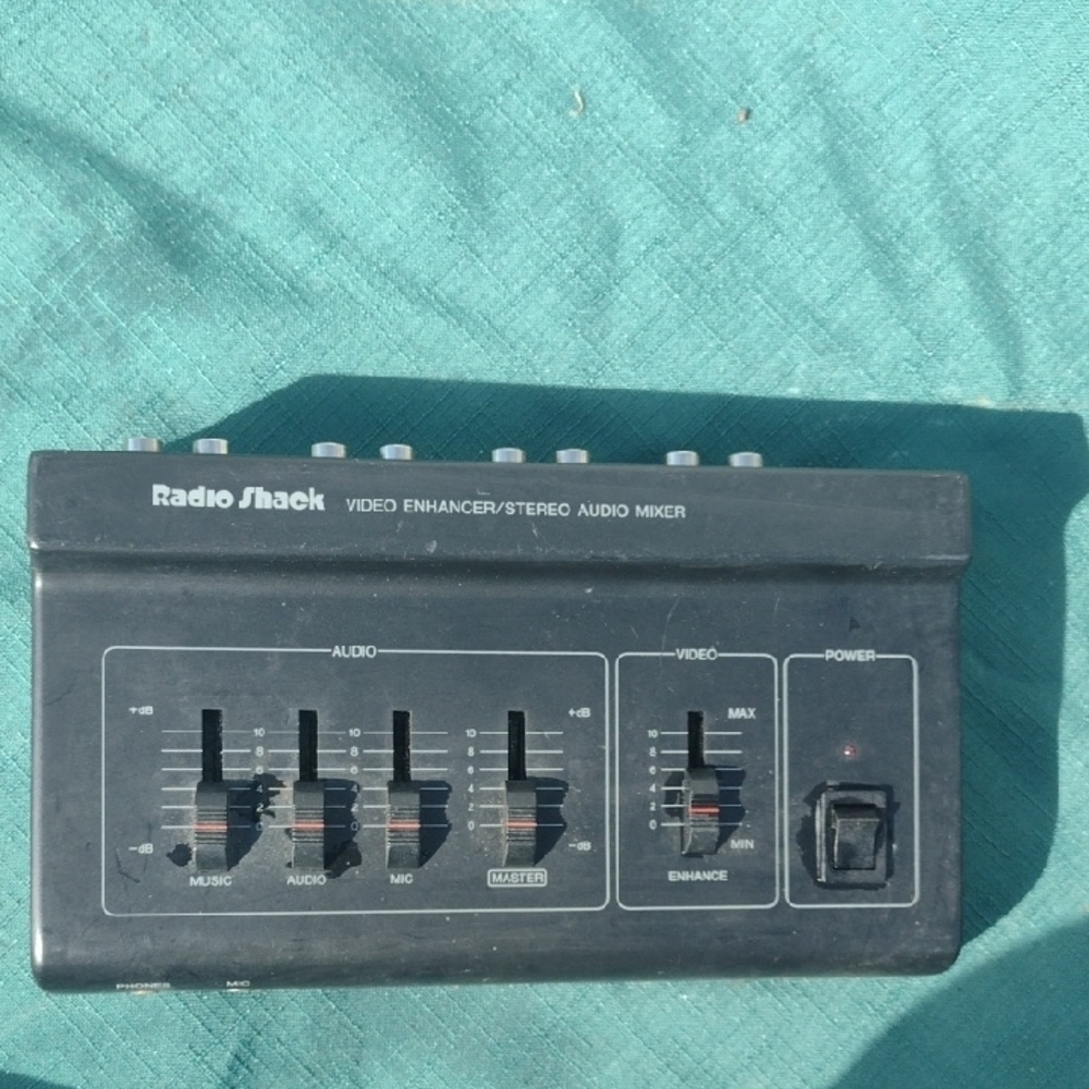 Black Stereo Audio Mixer